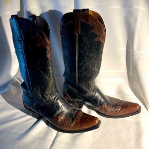Men’s Old Gringo cowboy boots, brown and black
